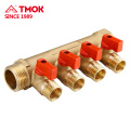 Natural color forging brass Water Manifold 3ways